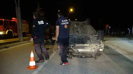 Otomobil takla attı, emniyet kemeri takan sürücünün burnu bile kanamadı