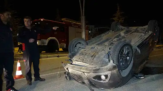 Otomobil takla attı, emniyet kemeri takan sürücünün burnu bile kanamadı