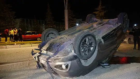 Otomobil takla attı, emniyet kemeri takan sürücünün burnu bile kanamadı