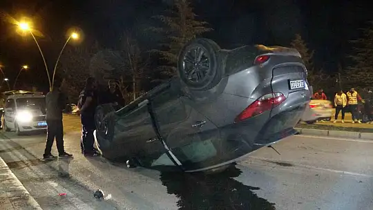 Otomobil takla attı, emniyet kemeri takan sürücünün burnu bile kanamadı