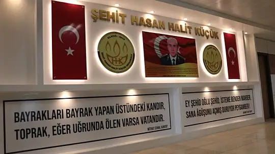 Şehit Hasan Halit Küçük adına okulda şehitlik köşesi yapıldı