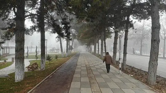 Sessizliğe bürünen Elazığ, sisle kayboldu