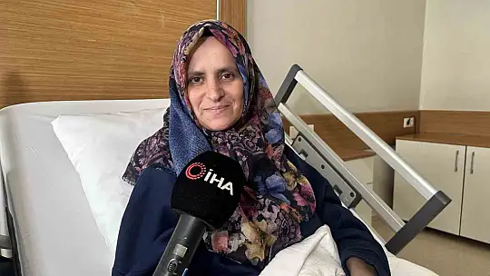 Tümör yemek borusunu tıkamıştı, aylar sonra kana kana su içmenin tadını çıkardı