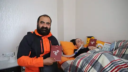 Üç makineye bağlı tek parmağı ile 3 kitap çıkaran Nurçin adına kütüphane açıldı