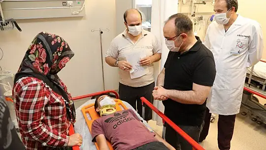 Vali Yırık, yaralı işçileri ziyaret etti