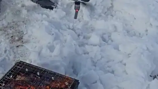 Mangalı drone ile yaktı