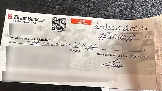 Yolda yürürken 800 bin liralık çekini düşürdü, bulana ödül verecek
