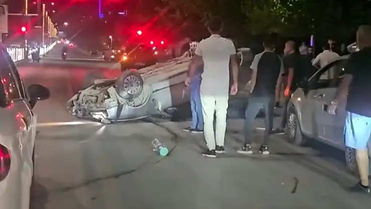 Elazığ'da kontrolden çıkan otomobil takla attı: 1 yaralı