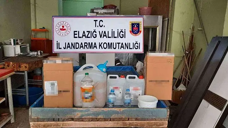 Elazığ'da sahte alkol operasyonu