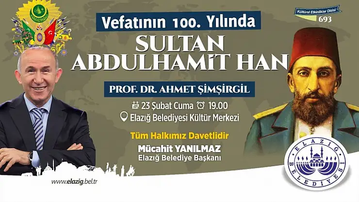 Prof. Dr. Ahmet Şimşirgil Elazığ'a Geliyor