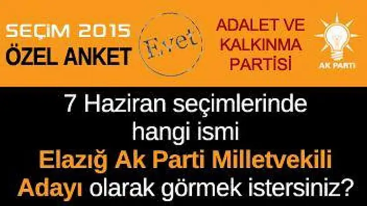 AK Partide Kimi Aday Görmek İstersiniz? Anketimiz Devam Ediyor...