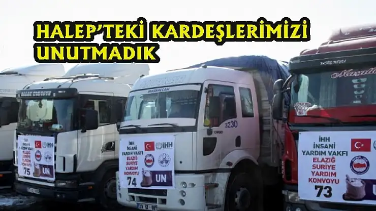 Halep'e Yardımlar Sürüyor