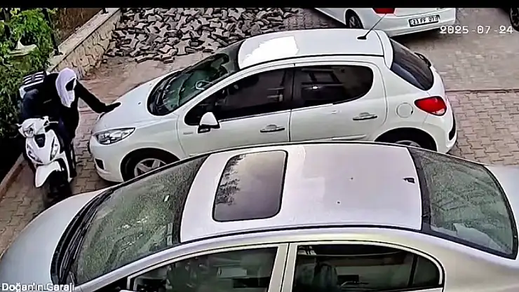 Acemi hırsızlar kamerada